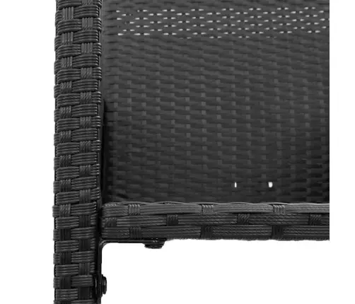 5 Dalių Sodo Baro Komplektas Be Pagalvėlių Juoda Polietileno