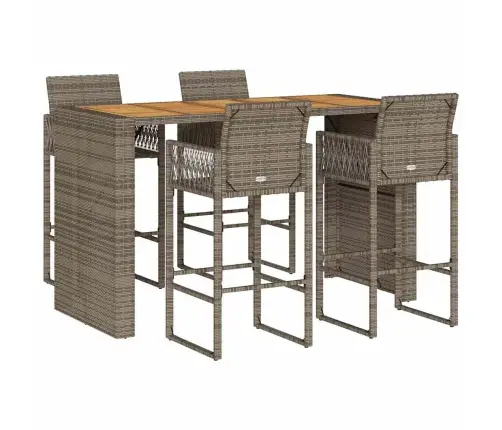 5-Daļīgs Dārza Mēbeļu Komplekts Bez Matračiem, Pe Rotangpalma Vidaxl