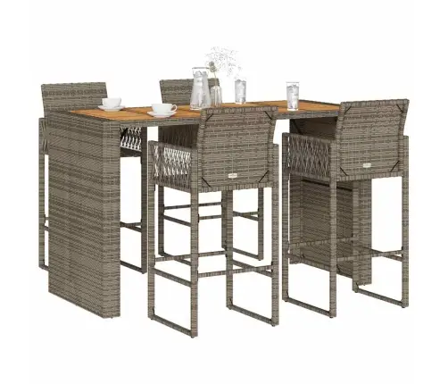 5-Daļīgs Dārza Mēbeļu Komplekts Bez Matračiem, Pe Rotangpalma Vidaxl