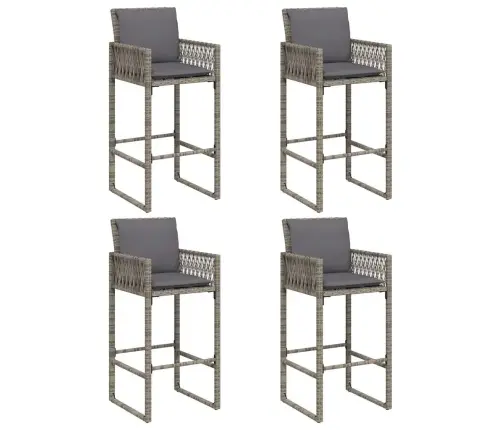 5-Daļīgs Dārza Mēbeļu Komplekts Ar Matračiem, Pe Rotangpalma Vidaxl