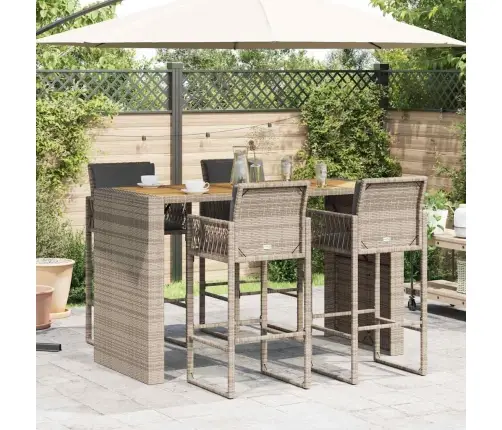 5-Osaline Aiatangide Komplekt Patjadega Hall Polürotangist