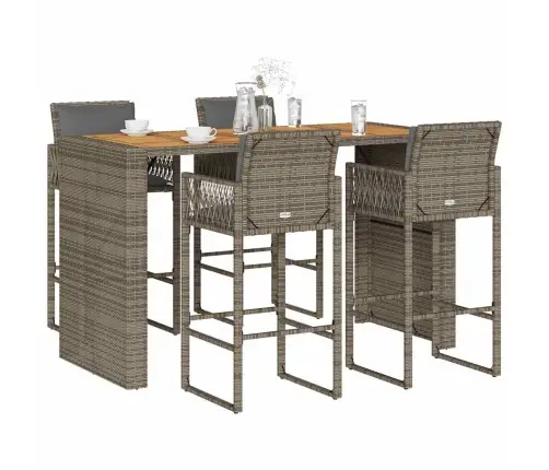 5-Osaline Aiatangide Komplekt Patjadega Hall Polürotangist