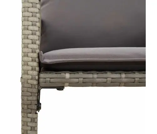 Sodo Komplektas Su Pagalvėlėmis, 7 Dalių, Pilkas, Poliratanas