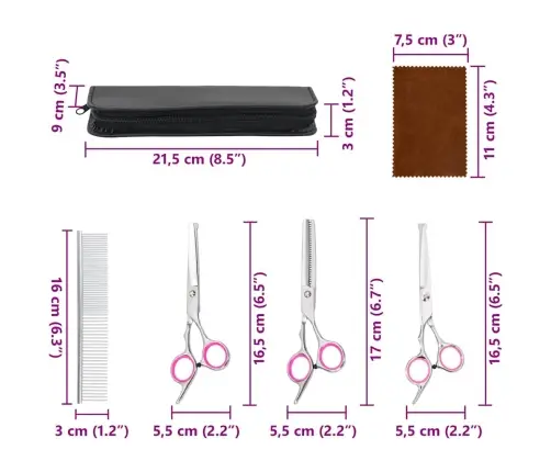 4-Osaline Roostevabast Terasest Koerte Hooldamise Kääride