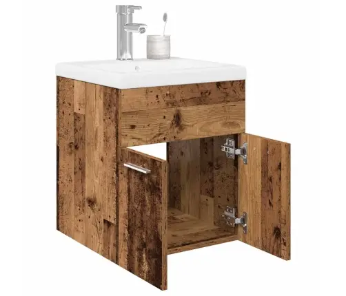 Izlietnes Skapis Ar Iebūvētu Izlietni Un Jaucējkrānu Veci Dēļi Vidaxl Izlietnes Skapis Ar Iebūvētu Izlietni Un Jaucējkrānu Veci Dēļi Vidaxl