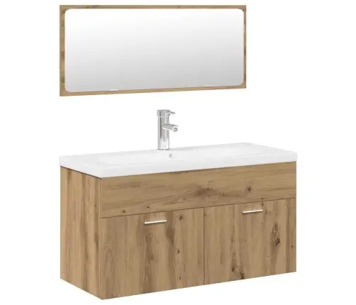 3-Daļīgs Vannasistabas Mēbeļu Komplekts, Koka Krāsa Vidaxl