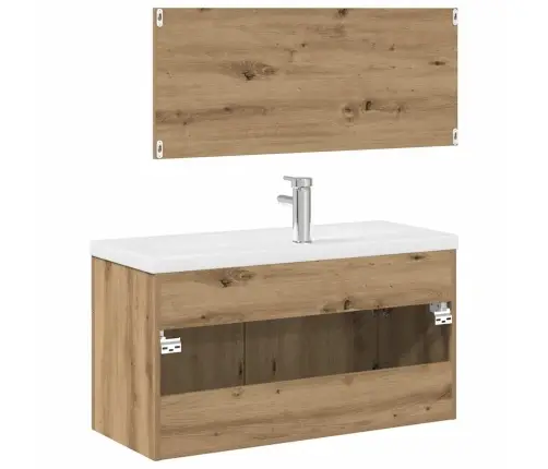 3-Daļīgs Vannasistabas Mēbeļu Komplekts, Koka Krāsa Vidaxl