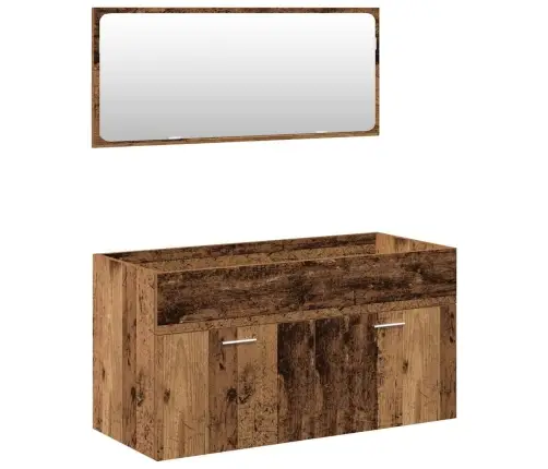 5-Daļīgs Vannasistabas Mēbeļu Komplekts, Veca Koka, Koks Vidaxl