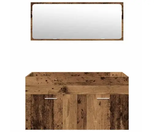 Vonios Baldų Komplektas, 4 Dalių, Medienos, Apdirbta Mediena