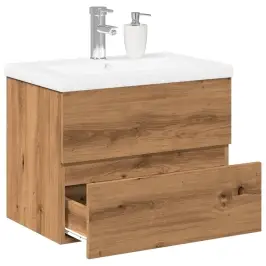 Kriauklės Spintelė Su Įmontuotu Kriaukle Artisan Ąžuolas