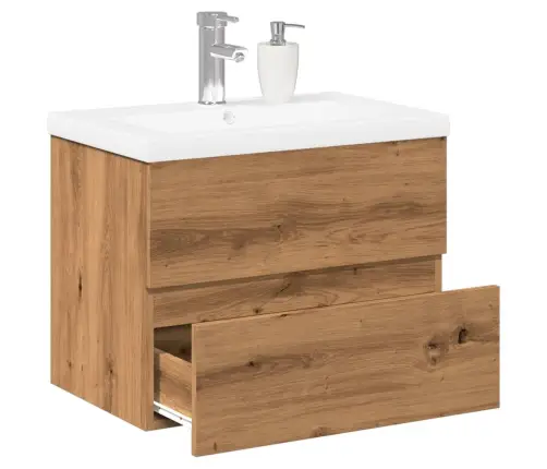 Kriauklės Spintelė Su Įmontuotu Kriaukle Artisan Ąžuolas