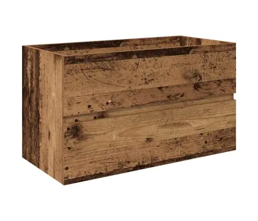 Izlietnes Skapis Ar Iebūvētu Izlietni Un Jaucējkrānu Veci Dēļi Vidaxl