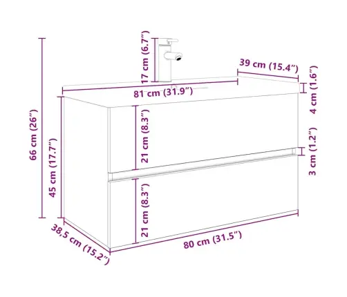 Izlietnes Skapis Ar Iebūvētu Izlietni Un Jaucējkrānu Veci Dēļi Vidaxl