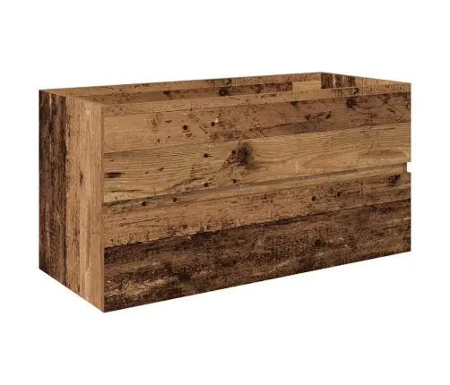 Izlietnes Skapis Ar Iebūvētu Izlietni Un Jaucējkrānu Veci Dēļi Vidaxl