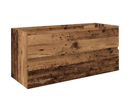 Izlietnes Skapis Ar Iebūvētu Izlietni Un Jaucējkrānu Veci Dēļi Vidaxl