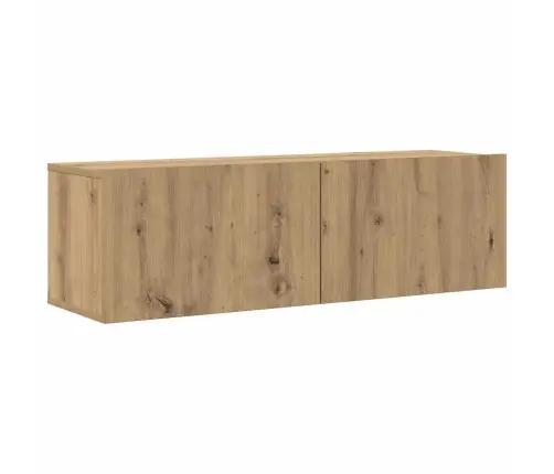 8 Dalių Sieninis Televizoriaus Spintelės Komplektas Artisan Oak