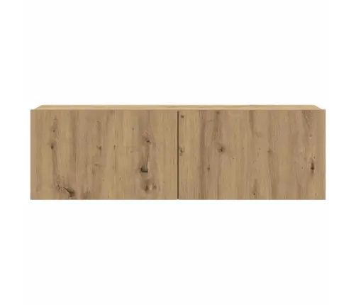 8 Dalių Sieninis Televizoriaus Spintelės Komplektas Artisan Oak