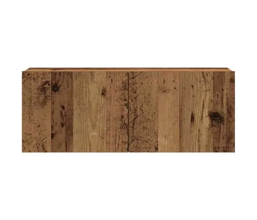 3-Daļīgs Tv Skapja Komplekts, Sienai Stiprināms, Veca Koka Vidaxl 3-Daļīgs Tv Skapja Komplekts, Sienai Stiprināms, Veca Koka Vidaxl