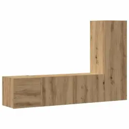 3-Daļīgs Pie Sienas Stiprināms Televizora Skapja Komplekts Vidaxl