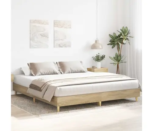 Lovos Rėmas Be Čiužinio, Sonoma, 180X200cm Apdirbta Mediena