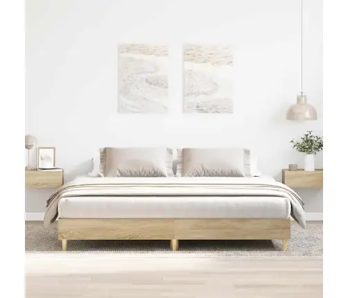 Lovos Rėmas Be Čiužinio, Sonoma, 180X200cm Apdirbta Mediena