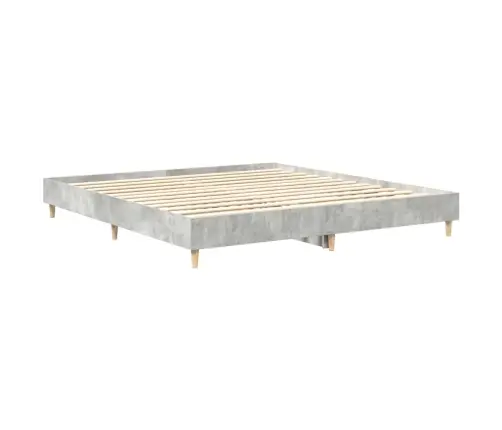 Gulta Bez Matrača, Betons Pelēks, 160X200 Cm, Inženierijas Koks Vidaxl