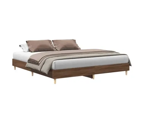 Gulta Bez Matrača, Brūna Ozola, 160X200 Cm, Inženierijas Koks Vidaxl