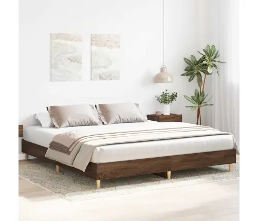 Gulta Bez Matrača, Brūna Ozola, 160X200 Cm, Inženierijas Koks Vidaxl