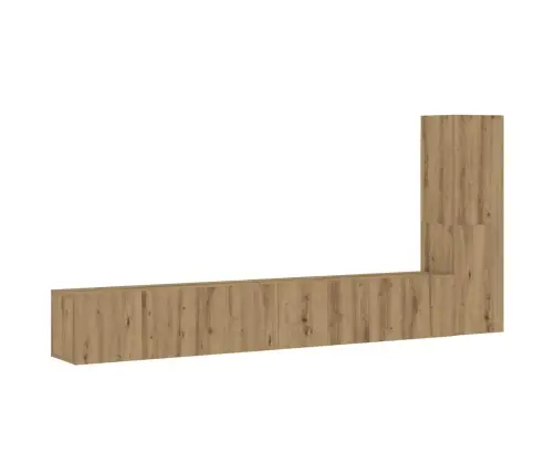 3 Dalių Sieninis Televizoriaus Spintelės Komplektas Artisan Oak 3 Dalių Sieninis Televizoriaus Spintelės Komplektas Artisan Oak