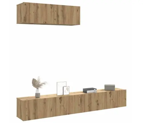 3 Dalių Sieninis Televizoriaus Spintelės Komplektas 3 Dalių Sieninis Televizoriaus Spintelės Komplektas