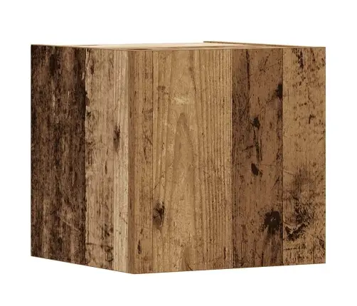 8-Daļīgs Tv Skapja Komplekts, Sienai Stiprināms, Veca Koka Vidaxl