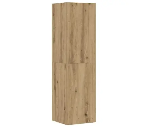 8 Dalių Sieninis Televizoriaus Spintelės Komplektas Artisan Oak