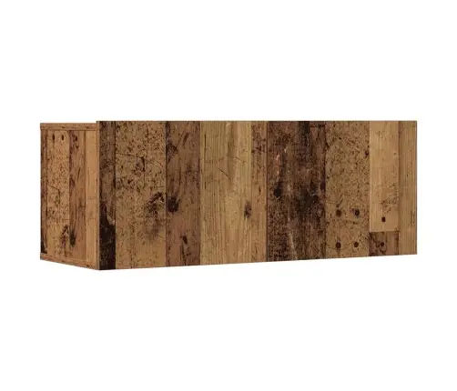 7-Daļīgs Tv Skapja Komplekts, Sienai Stiprināms, Veca Koka Vidaxl