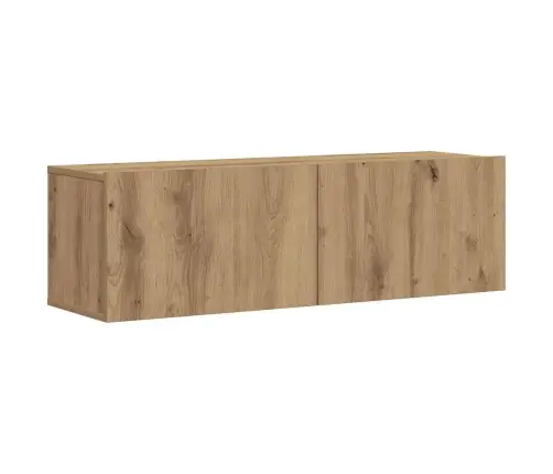 7Daļu Tv Skapja Komplekts Pie Sienas Stiprināms Amatnieka Ozola Vidaxl