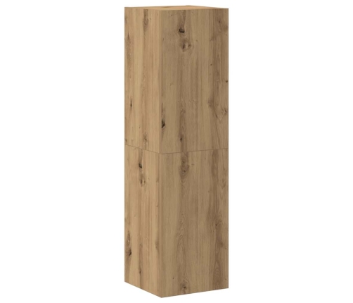 7 Dalių Sieninis Televizoriaus Spintelės Komplektas Artisan Oak