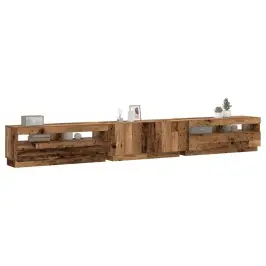 Tv Skapītis Ar Led Lampiņām, 300X35X40 Cm, Inženierijas Koks Vidaxl