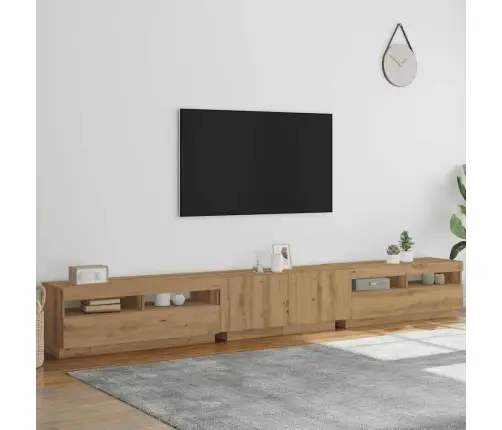 Tv Skapītis Ar Led Lampiņām, 300X35X40 Cm, Inženierijas Koks Vidaxl Tv Skapītis Ar Led Lampiņām, 300X35X40 Cm, Inženierijas Koks Vidaxl