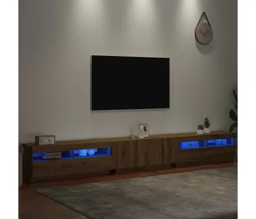 Tv Skapītis Ar Led Lampiņām, 300X35X40 Cm, Inženierijas Koks Vidaxl Tv Skapītis Ar Led Lampiņām, 300X35X40 Cm, Inženierijas Koks Vidaxl
