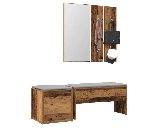 Prieškambario Baldų Komplektas Old Wood Engineered Wood