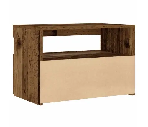 Led-Valgustitega Öökapp Vana Puit 60X35X40 Cm Insenerpuit