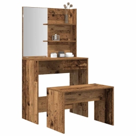 Tualetes Galda Komplekts Old Wood Engineered Wood Vidaxl