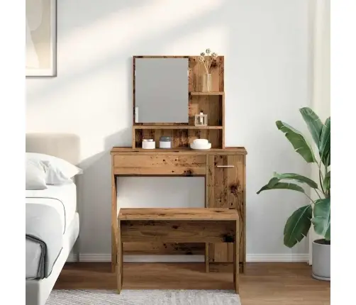 Tualetes Galda Komplekts Old Wood Engineered Wood Vidaxl