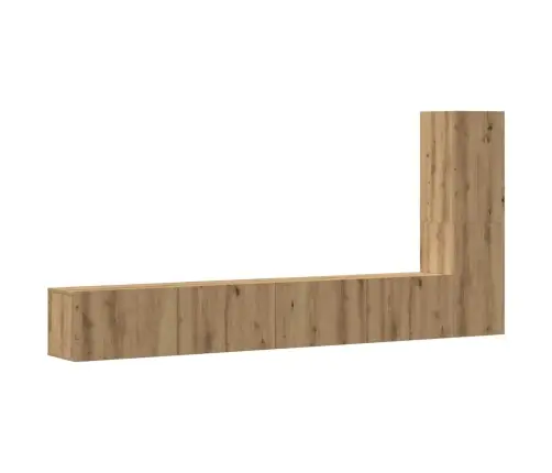 3 Dalių Sieninis Televizoriaus Spintelės Komplektas Artisan Oak 3 Dalių Sieninis Televizoriaus Spintelės Komplektas Artisan Oak