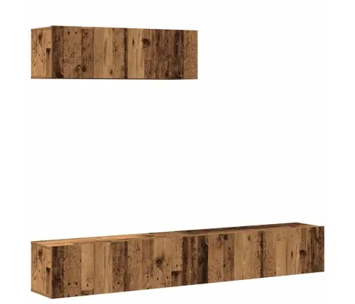 3-Osaline Telerikapi Komplekt Seinale Kinnitatav Vana Puidust