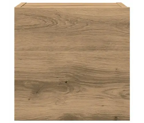 7Daļu Tv Skapja Komplekts Pie Sienas Stiprināms Amatnieka Ozola Vidaxl