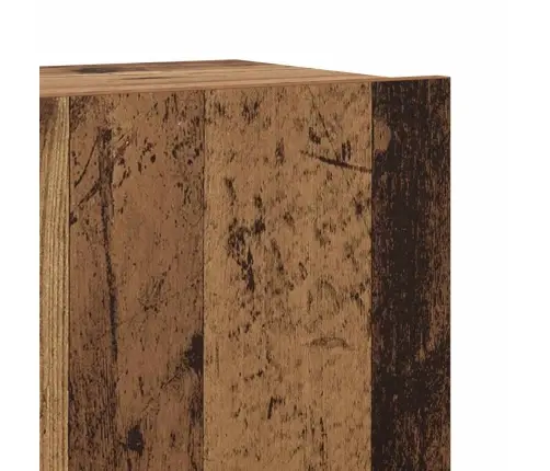 4-Daļīgs Tv Skapja Komplekts, Sienai Stiprināms, Veca Koka Vidaxl