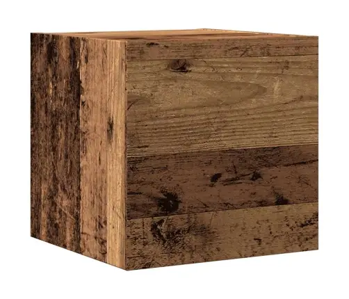 9-Daļīgs Tv Skapja Komplekts, Sienai Stiprināms, Veca Koka Vidaxl