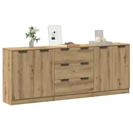 Bufetes 3 Gab Amatnieka Ozola 60X30X70 Cm Inženierijas Koks Vidaxl