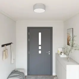 Griestu Lampa Ar Prožektoriem Pelēka 30 X 30 X 13,5 Cm Audums Vidaxl