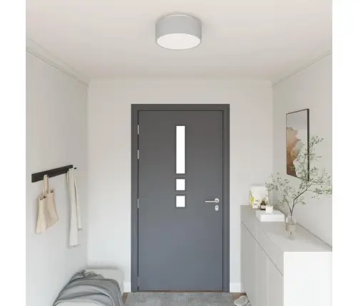 Griestu Lampas Iemontējama Pelēka Ø 30 Cm Auduma E27 Vidaxl